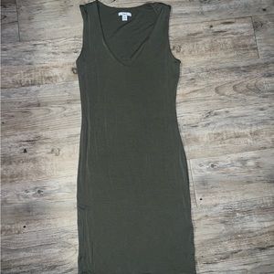 Olive green bodycon dress